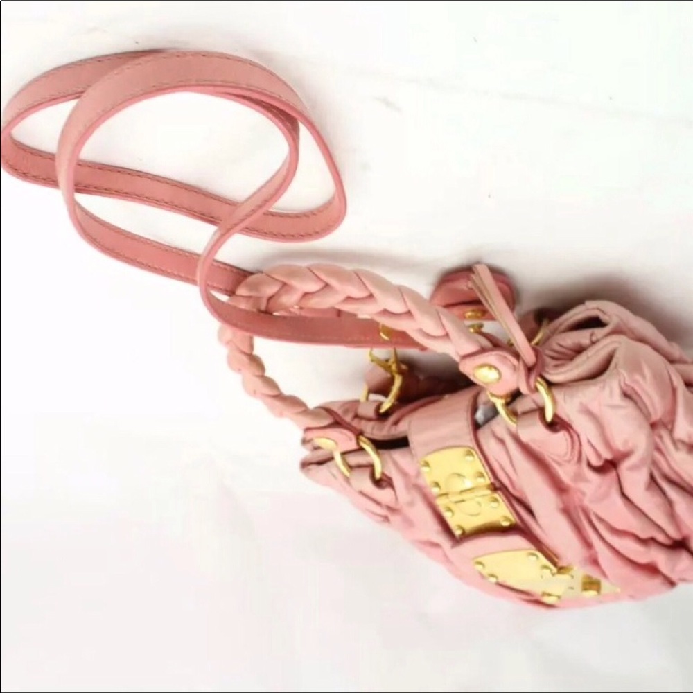 Auth Miu Miu Matelasse 2-Way Handbag Shoulder Bag - image 5